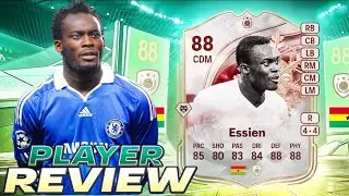 Обзор игрока 88 Winter Wildcards Red Icon Essien SBC - EA FC 26 Ultimate Team