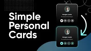 👨‍💻 How to make Simple Personal Cards using HTML and CSS