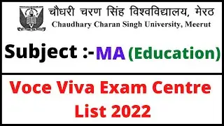 ccsu ma viva exam date 2022 | ccsu ma education viva exam date | ccsu ma education viva exam centre