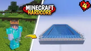Building the FASTEST ⚡ Trident Farm in Hardcore Minecraft PE 🔥 | EP-4