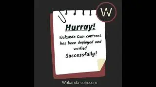 Wakanda Coin Contract Deployed