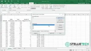 Excel 2016 Tip#6 - Using the Spell Checker feature