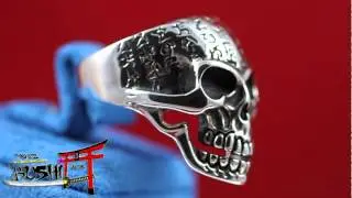 Magic Characters Chopper Biker Skull Ring .925 Solid Sterling Silver