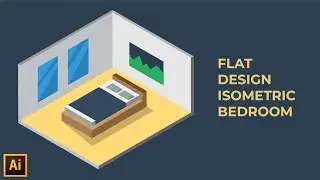 isometric room in illustrator flat design | isometric illustrator tutorial