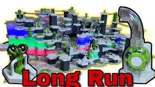 Dichte GraviTrax Bahn mit 20 Kaskaden für die Long Run Challenge von ​​⁠@Coogelbahn