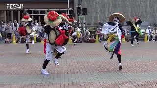 黒川参差踊り「2018盛岡さんさ踊り」 盛岡駅 滝の広場