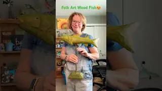 Folk Art Wood Fish on a Stand!😍 Sunflower Flipper EBay.  Please Subscribe🌻