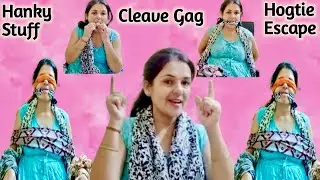 Hanky Stuff Cleave Gag Hogtie Challenge 🤗|| Most Requested Video 🙏
