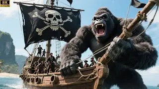 KING KONG vs PIRATES OF THE CARIBBEAN | Giant King Kong Battle on Skull Island