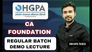 🔴 LIVE DEMO LECTURE | CA FOUNDATION REGULAR BATCH | Accounts & Mathematics | By CMA Kapil Talreja