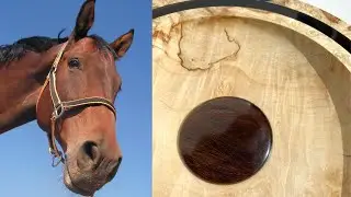 Wood Turning - Chestnut Platter with Horse Hair inlay