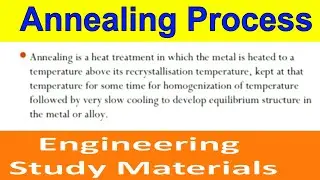 Annealing Process | Types | Heat treatment process |  PPT | ENGINEERING STUDY MATERIALS