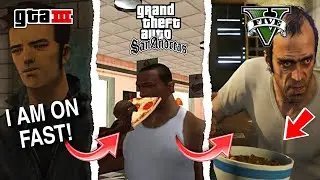 Evolution of Food Eating Logic in GTA Games (GTA 3 - GTA 5)