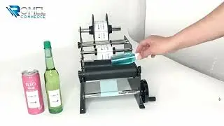 Etiquetadora de botellas manual