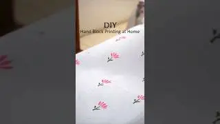 DIY:HandBlock printing with patato at home| fabric printing technique|#diy#ytshorts #handblock#viral