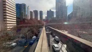 Riding Seattle Monorail Facing Backwards with Meg #4k #video #clips