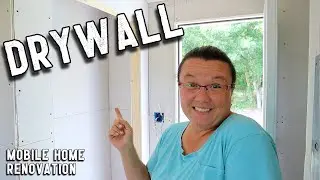 TOOL TEST & Hanging ALL THE DRYWALL // Mobile Home Renovation