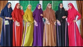 Model2 Baju Gamis Syari Cantik Terbaru 2019-2020 Muslimah Syari Fashion Style Indonesia