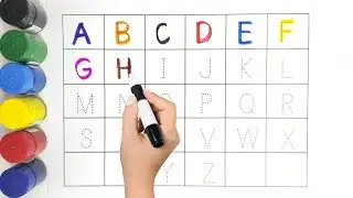Alphabet, ABC song, ABCD, A to Z, Kids rhymes, collection for writing along dotted lines for toddler