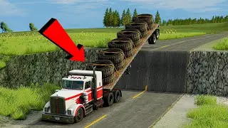 Cars vs Unfinished Road  #2 Challenge Ends in Total Destruction!