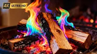 RAINBOW Fireplace 4K Ultra HD &ndash; 6 Hours Hypnotic Color-Changing Flames for Ultimate Relaxation!