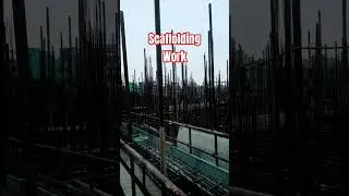 Scaffolding Work in Action! 🏗️ Safety First! #shorts #scaffolding #construction #project #works