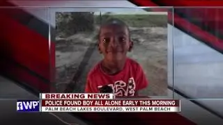 Young boy found alone along Palm Beach Lakes Blvd.