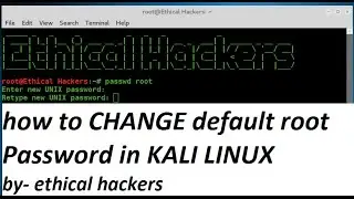 How to change default  root password in kali linux Best and Easy Way