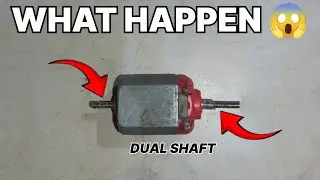 One shaft dc motor convert in double shaft..😱 How to make double shaft motor 