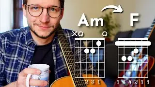 How to ACTUALLY Switch from Am to the F Bar Chord