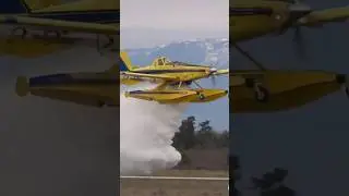 Air Tractor AT-802AF Fire Boss - Close-up Water Bomb!