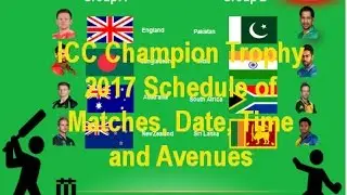 Schedule of Matches of ICC Champion Trophy 2017 - Sports News