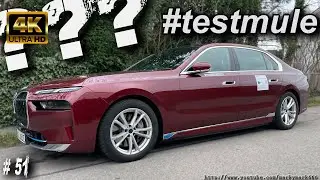 Upcoming 2023 BMW i7 M50i Facelift Test Mule spied on the road [4k]
