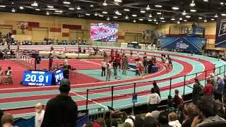 Tomas Kersulis finishes 4th in qualifying heat at NCAA Indoor Championships (46.33).