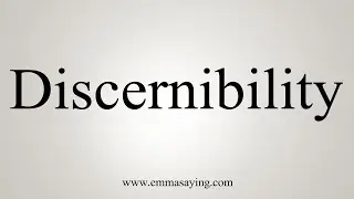 How To Say Discernibility