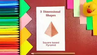 Coloring 3D Shapes #fun #drawing #coloring #pencilcolors #square #based #pyramid #brown