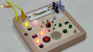 Okeykids Electric Wooden Busy Board | A Great Way to Help Kids Learning