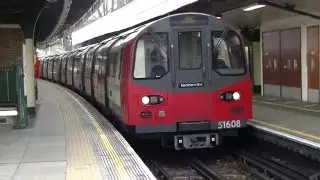 London Underground 1995 Stock 51608 and 51607 at Golders Green