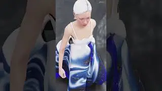 новое 3D-платье 💙 #fashion #clo3d #blender #digitalart #dress