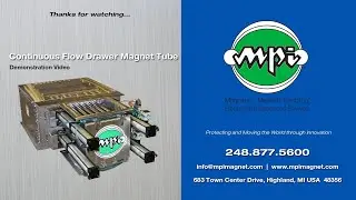 Continuous Flow Drawer Magnet from Magnetic Products, Inc