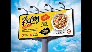 How To Make Foods Billboard Design |in corel draw x7 tutorial