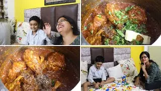 Our Lazy Sunday | Late Night Cooking | Easiest Chicken Masala By Husband |   Sidd neबनायाnew Muhawra