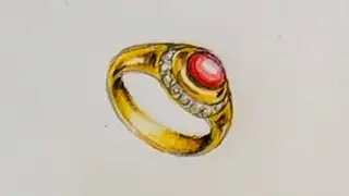 Famous actress engagement ring design by me - Ruby diamonds and 22k Gold #designyourjewellery 