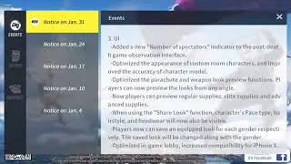 RoS - 31 JANUARY UPDATE!! Rules Of Survival 31 January Update