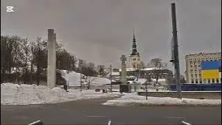 Snowy Afternoon Walk in Tallinn ❄️ I Relaxing Winter City Walk (No Talking)