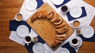 18-Inches Long Ham and Cheese Swirl Croissant