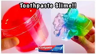Toothpaste Slime!! ☔️ No Glue Toothpaste Slime Recipe!!