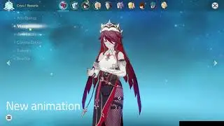 Genshin Impact - Rosaria new weapon menu animation