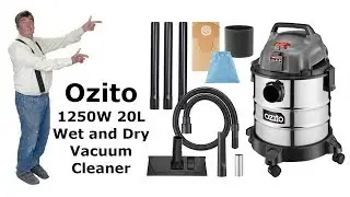 Ozito 1250W 20L Wet and Dry Vacuum Cleaner