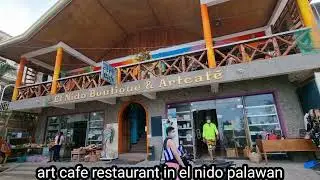 art cafe restaurant by the beach in el nido palawan.